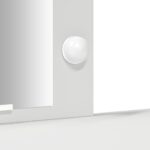 vidaXL Toaletný stolík s LED svetlami Biele 102x33x135 cm – Obrázok 8