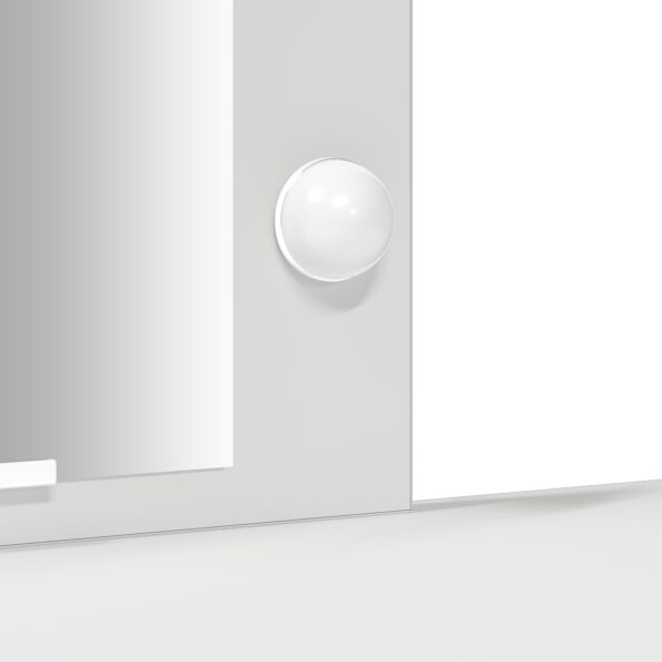 vidaXL Toaletný stolík s LED svetlami Biele 102x33x135 cm – Obrázok 8