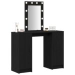 vidaXL Toaletný stolík Čierna 102 x 33 x 135 cm Kompozitné drevo – Obrázok 3