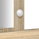 vidaXL toaletný stolík s LED svetlami v Sonoma dube, 102x33x135 cm – Obrázok 8