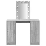 vidaXL Toaletný stolík Sivá 102 x 33 x 135 cm Kompozitné drevo – Obrázok 5