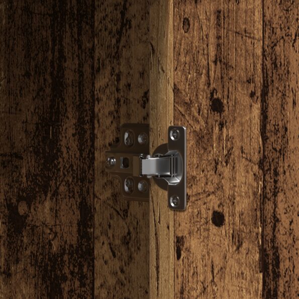 vidaXL Toaletný stôl so svetlami LED Staré drevo 102x33x135 cm – Obrázok 9