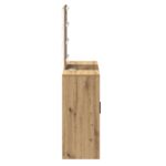 vidaXL Toaletný stolík s LED svetlami umelecký dub 102x33x135 cm – Obrázok 6