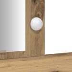 vidaXL Toaletný stolík s LED svetlami umelecký dub 102x33x135 cm – Obrázok 8