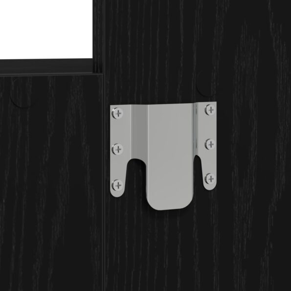 vidaXL Nástenný toaletný stolík Čierny dub 60x40x70 cm – Obrázok 10