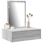 vidaXL Toaletný stolík Sivá 60 x 40 x 70 cm Kompozitné drevo – Obrázok 3