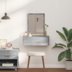 vidaXL Toaletný stolík Sivá 60 x 40 x 70 cm Kompozitné drevo – Obrázok 4