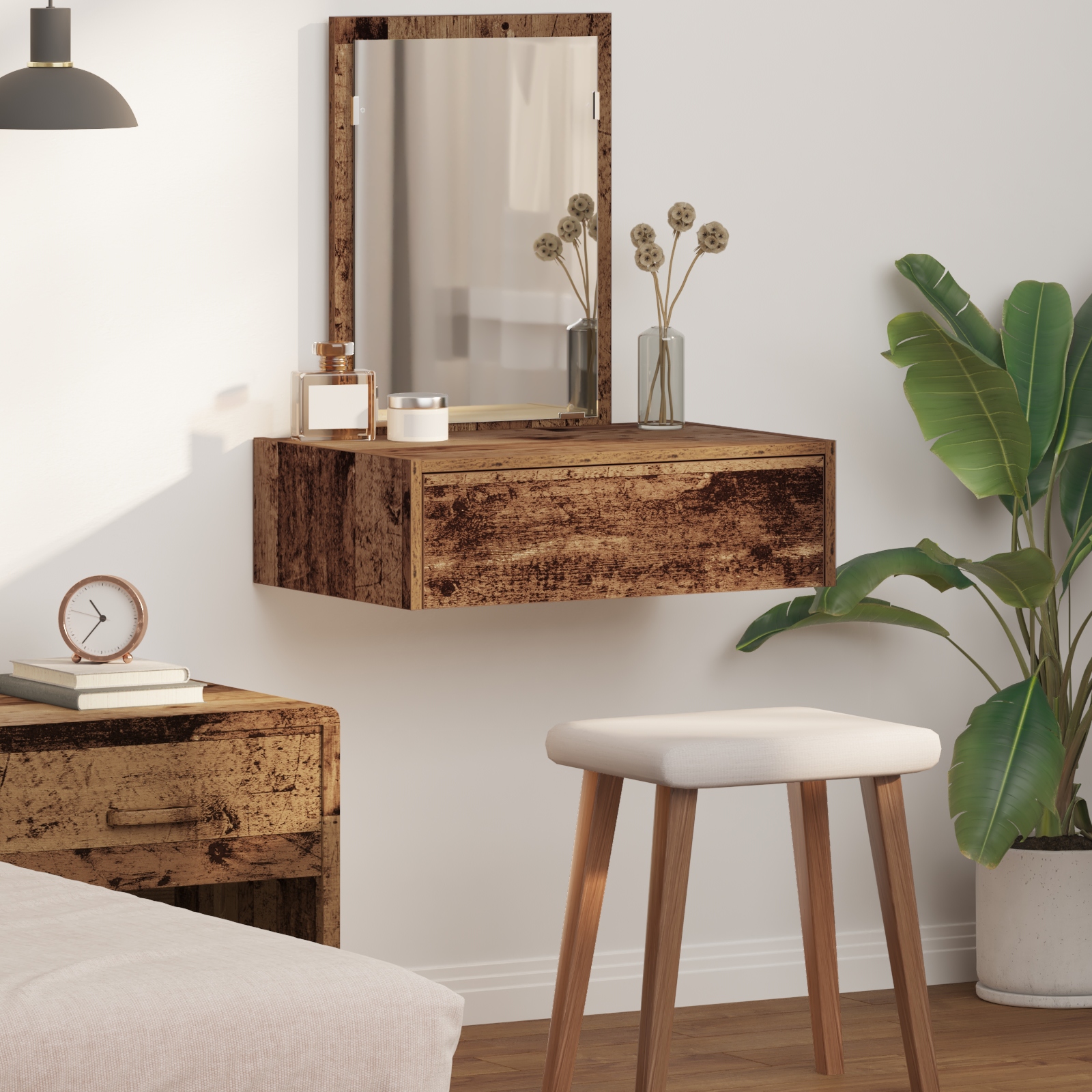 865197_1.jpg vidaXL Toaletný stolík Hnedá 60 x 40 x 70 cm Kompozitné drevo – Obrázok 1