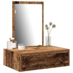 vidaXL Toaletný stolík Hnedá 60 x 40 x 70 cm Kompozitné drevo – Obrázok 3