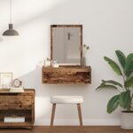 vidaXL Toaletný stolík Hnedá 60 x 40 x 70 cm Kompozitné drevo – Obrázok 4