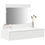 vidaXL Toaletný stolík Biela 83 x 40 x 70 cm Kompozitné drevo – Obrázok 3