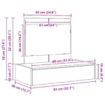 vidaXL Závesný toaletný stôl Čierny dub 83x40x70 cm – Obrázok 12