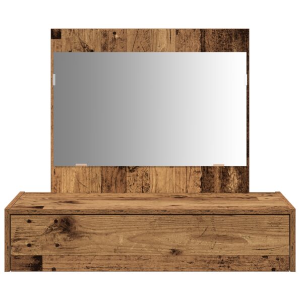 vidaXL Nástenný toaletný stolík Staré drevo 83x40x70 cm – Obrázok 6