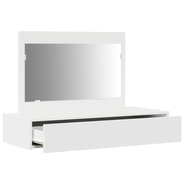 865208_5.jpg vidaXL Nástenný zrkadlový toaletný stolík Biela 100x40x70 cm – Obrázok 5