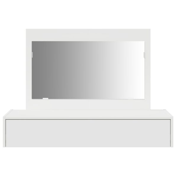 865208_6.jpg vidaXL Nástenný zrkadlový toaletný stolík Biela 100x40x70 cm – Obrázok 6