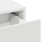 vidaXL Nástenný zrkadlový toaletný stolík Biela 100x40x70 cm – Obrázok 9