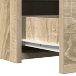 vidaXL Závesný toaletný stôl Sonoma Dub 100x40x70 cm – Obrázok 11