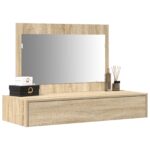vidaXL Závesný toaletný stôl Sonoma Dub 100x40x70 cm – Obrázok 3
