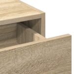 vidaXL Závesný toaletný stôl Sonoma Dub 100x40x70 cm – Obrázok 9