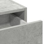 vidaXL Nástenný toaletný stolík Betónová sivá 100x40x70 cm – Obrázok 9