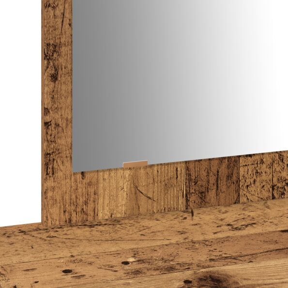 vidaXL Nástenný toaletný stolík Staré drevo 100x40x70 cm – Obrázok 10