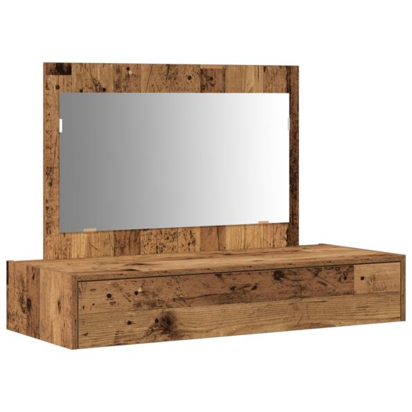 vidaXL Nástenný toaletný stolík Staré drevo 100x40x70 cm – Obrázok 2