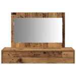 vidaXL Nástenný toaletný stolík Staré drevo 100x40x70 cm – Obrázok 6