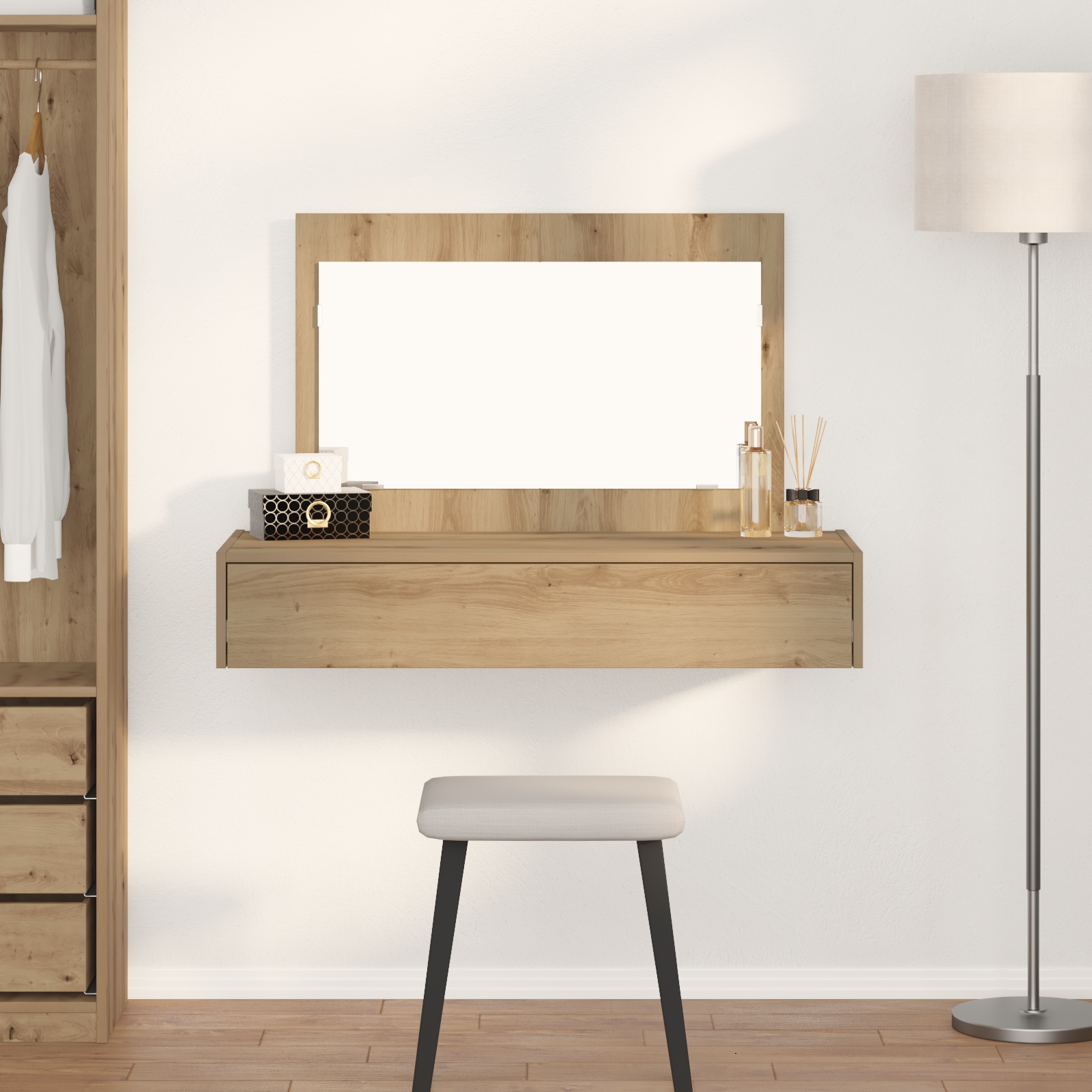 865216_1.jpg vidaXL Toaletný stolík Hnedá 100 x 40 x 70 cm Kompozitné drevo – Obrázok 1