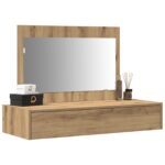 vidaXL Toaletný stolík Hnedá 100 x 40 x 70 cm Kompozitné drevo – Obrázok 3