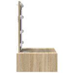 vidaXL Nástenný toaletný stôl s LED svetlami Sonoma dub – Obrázok 6