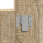 vidaXL Nástenný toaletný stôl s LED svetlami Sonoma dub – Obrázok 9