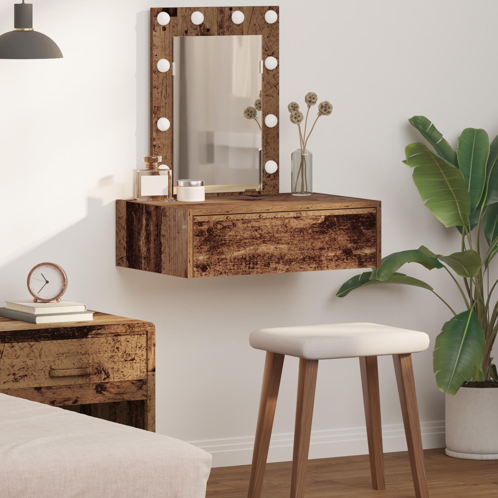 865224_1.jpg vidaXL Toaletný stolík Hnedá 60 x 40 x 70 cm Kompozitné drevo – Obrázok 1