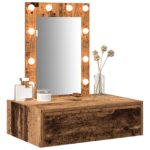 vidaXL Toaletný stolík Hnedá 60 x 40 x 70 cm Kompozitné drevo – Obrázok 3
