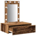 vidaXL Toaletný stolík Hnedá 60 x 40 x 70 cm Kompozitné drevo – Obrázok 4