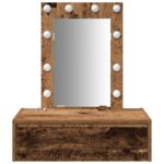 vidaXL Toaletný stolík Hnedá 60 x 40 x 70 cm Kompozitné drevo – Obrázok 5