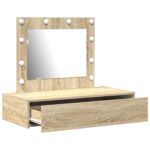vidaXL Toaletný stolík Hnedá 83 x 40 x 70 cm Kompozitné drevo – Obrázok 4