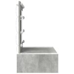 vidaXL Nástenný toaletný stolík s LED svetlami Betónovo šedý – Obrázok 6