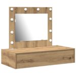vidaXL Toaletný stolík Hnedá 83 x 40 x 70 cm Kompozitné drevo – Obrázok 2