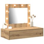 vidaXL Toaletný stolík Hnedá 83 x 40 x 70 cm Kompozitné drevo – Obrázok 3