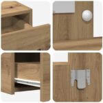 vidaXL Toaletný stolík Hnedá 83 x 40 x 70 cm Kompozitné drevo – Obrázok 8