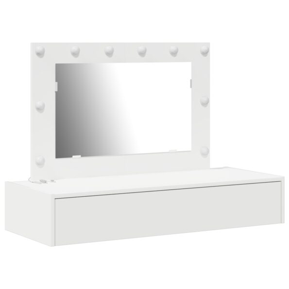 865235_2.jpg Nástenný toaletný stolík vidaXL s LED svetlami - biely – Obrázok 2