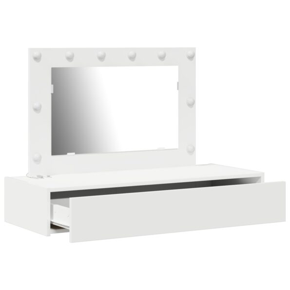 865235_4.jpg Nástenný toaletný stolík vidaXL s LED svetlami - biely – Obrázok 4