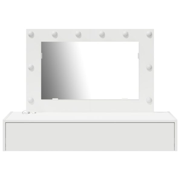 865235_5.jpg Nástenný toaletný stolík vidaXL s LED svetlami - biely – Obrázok 5
