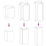 vidaXL Stojany na rastliny vonku 3 ks z poveternostnej ocele – Obrázok 13