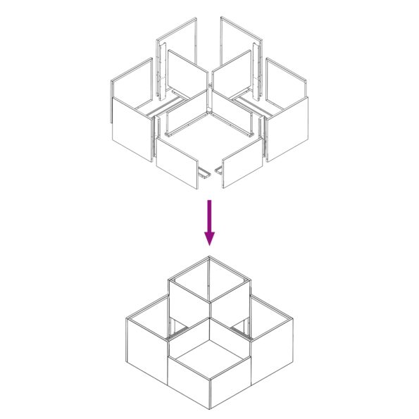 vidaXL Záhradný kvetináč 80x80x48 cm Biela Oceľ – Obrázok 10