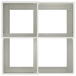 vidaXL Záhradný kvetináč 80x80x48 cm Biela Oceľ – Obrázok 8