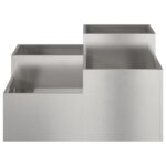 vidaXL Záhradný kvetináč Strieborná 80 x 80 x 48 cm Nehrdzavejúca oceľ – Obrázok 6