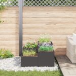 vidaXL Záhradný kvetináč 100x100x48 cm Čierna Oceľ – Obrázok 4