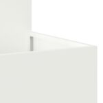 vidaXL Záhradný kvetináč 100x100x48 cm Biela Oceľ – Obrázok 9