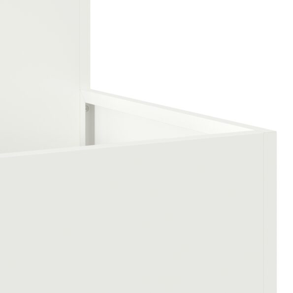 vidaXL Záhradný kvetináč 100x100x48 cm Biela Oceľ – Obrázok 9